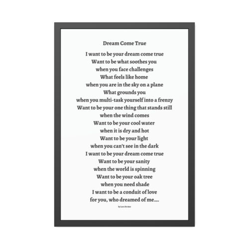 Dream Come True - framed - white