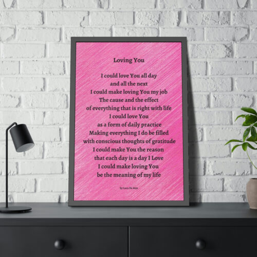 Loving You - framed - pink - Image 13