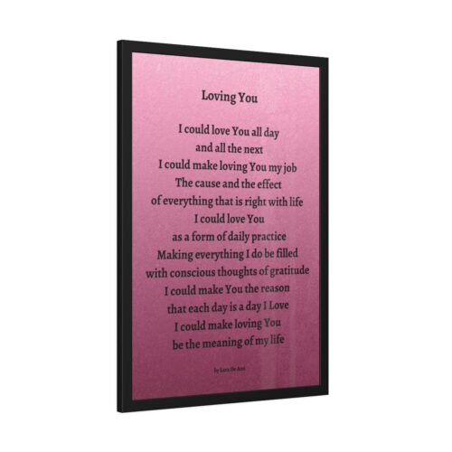 Loving You - framed - mauve - black letters - Image 12