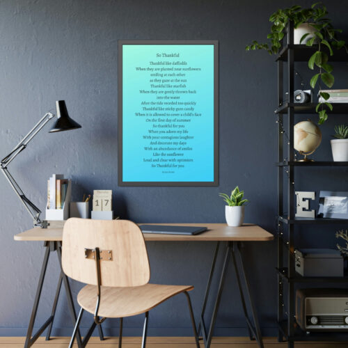 So Thankful - framed - turquoise - Image 20