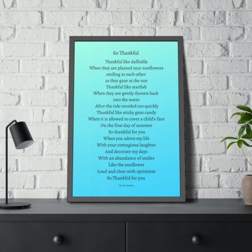 So Thankful - framed - turquoise - Image 21