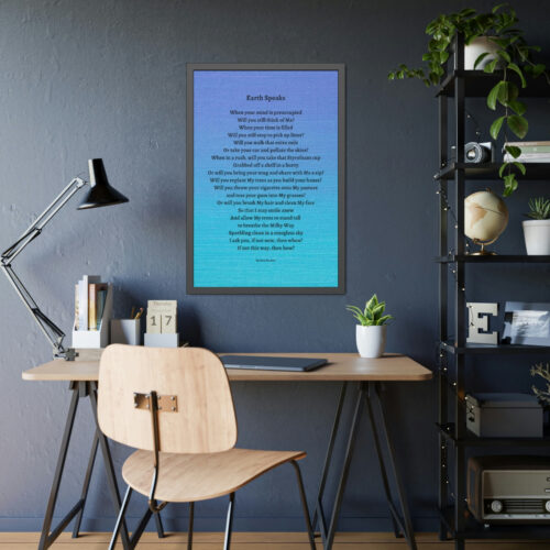 Earth Speaks - framed - blue - Image 17