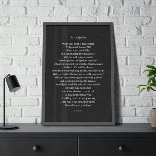 Earth Speaks - framed - black - Image 16