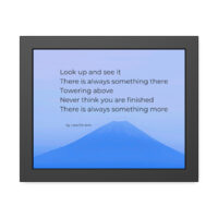 Look Up - tanka - framed - blue