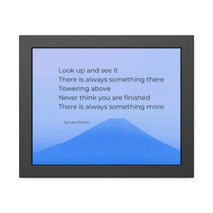 Look Up - tanka - framed - blue