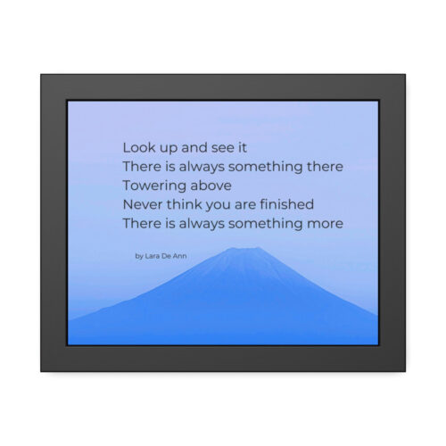 Look Up - tanka - framed - blue