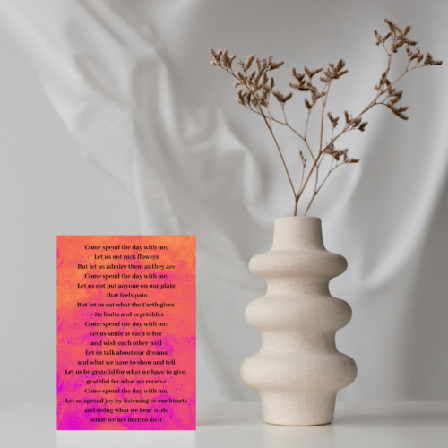 Spend the Day with Me - world peace card - colorful - Image 3