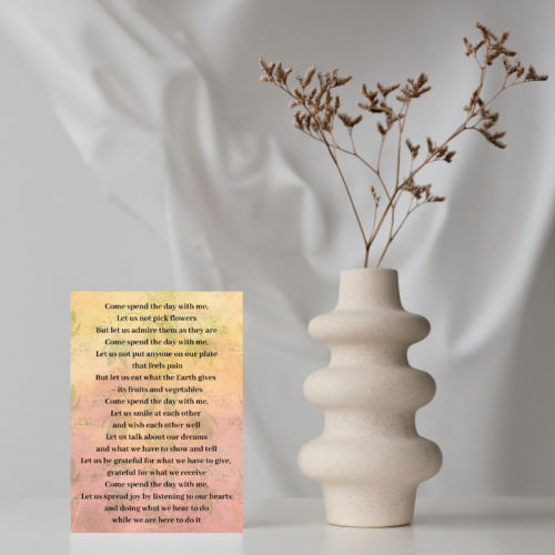 Spend the Day with Me - world peace card - orange - Image 3