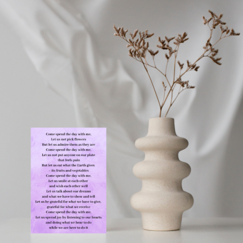 Spend the Day with Me - world peace card - purple - Image 3